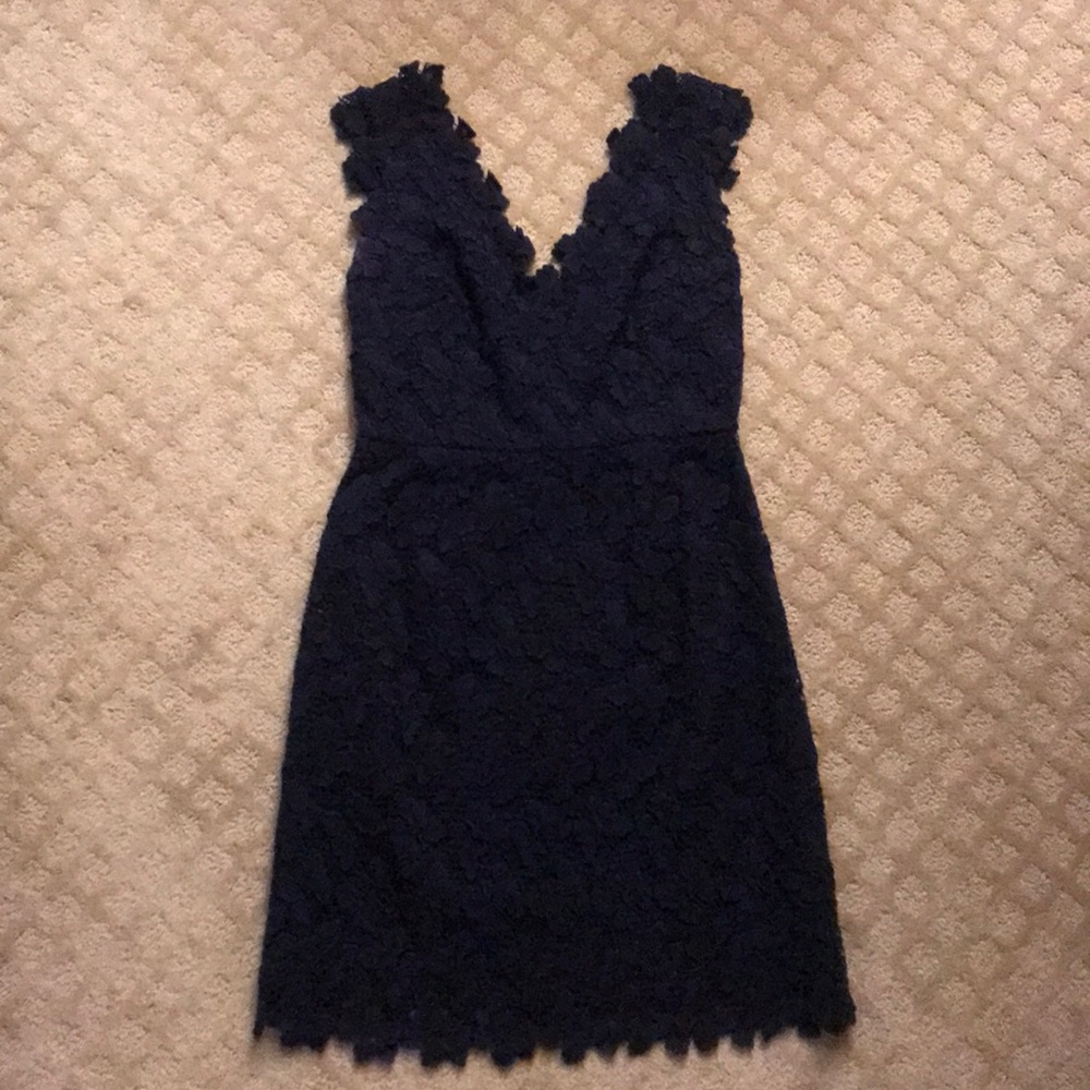 Lilly Pulitzer navy eyelet / lace dress